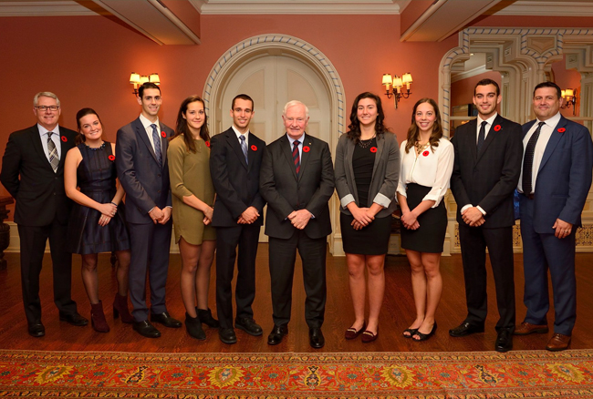CIS Top 8 Academic All-Canadians recipients honoured at Rideau Hall