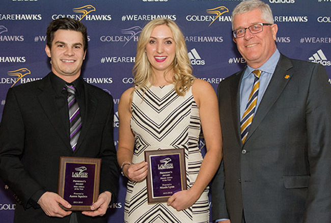 Campbell, Brown receive President's Award from Laurier