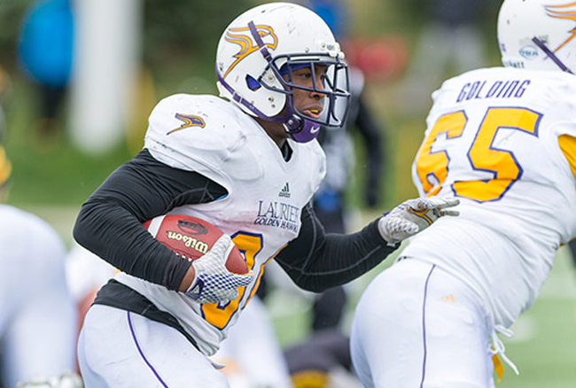 Campbell sets Laurier rushing mark as Golden Hawks take the Battle of Waterloo