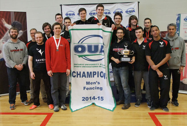Carleton Ravens crowned 2015 OUA Men's Fencing Champions