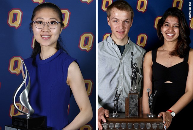 Jiang and Pinchin named major award winners at Queen's Varsity Clubs athletic banquet