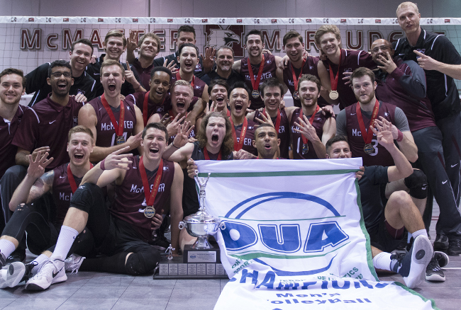 Marauders sweep Ryerson for fourth straight OUA men's volleyball title