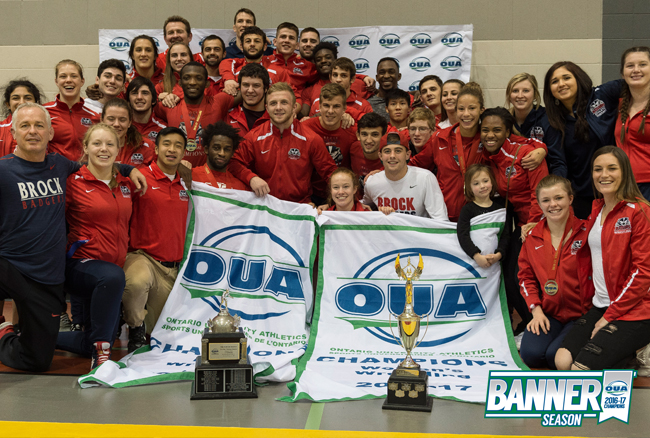 No. 1 ranked Brock men and women dominate at 2017 OUA Wrestling Championships