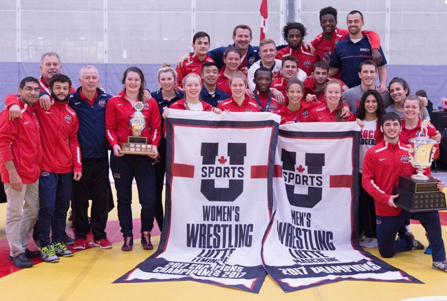 Brock sweeps team titles for fourth straight year at U SPORTS Wrestling Championships