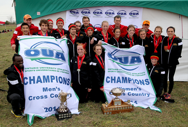 Gryphons Sweep Men's and Women's Cross Country Banners