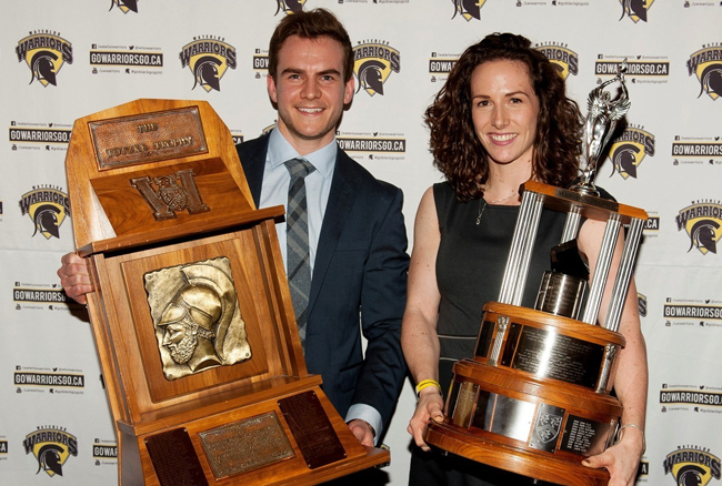 Lance, Behenna collect Warriors top honours at 56th annual Athletics Banquet