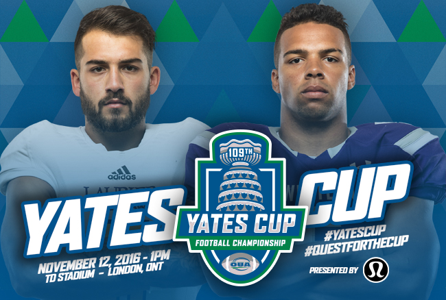 Laurier and Western meet Saturday in the 109th Yates Cup, presented by lululemon