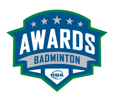OUA Badminton Awards logo on a white background