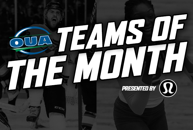 uOttawa men's hockey, Ryerson women's volleyball named OUA Teams of the Month