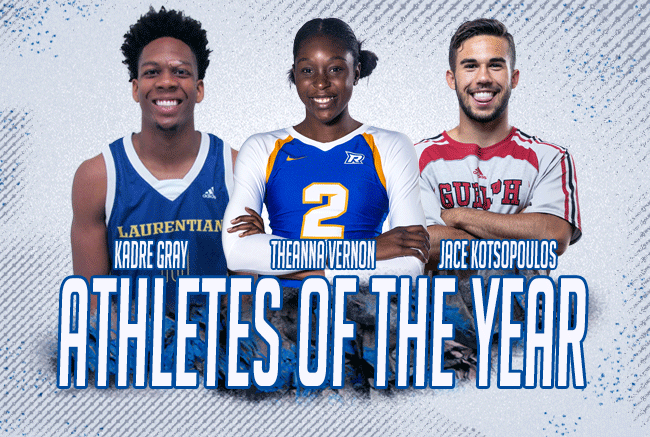 Vernon, Gray, and Kotsopoulos capture conference honours as Athletes of the Year