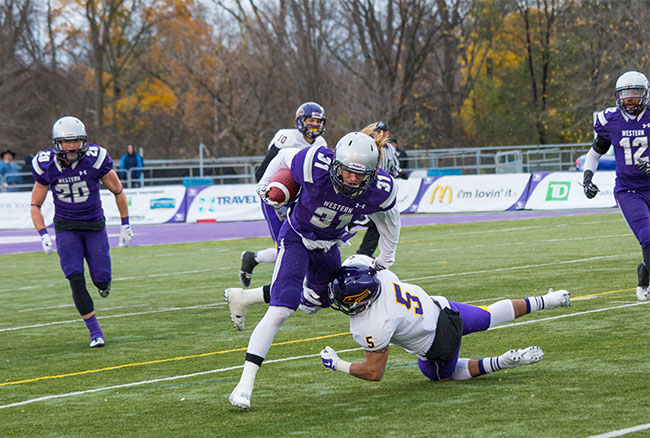 Western tops Laurier 25-10 in OUA quarter-final; advances to face Guelph