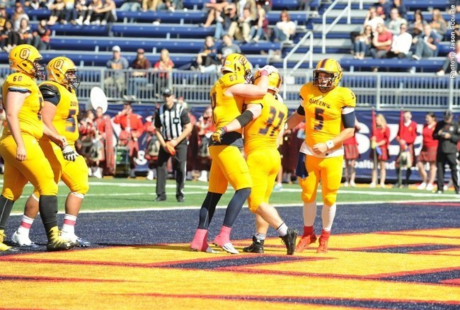First touchdown at new Richardson Stadium scored by Kingston born Dodwell in Gaels win