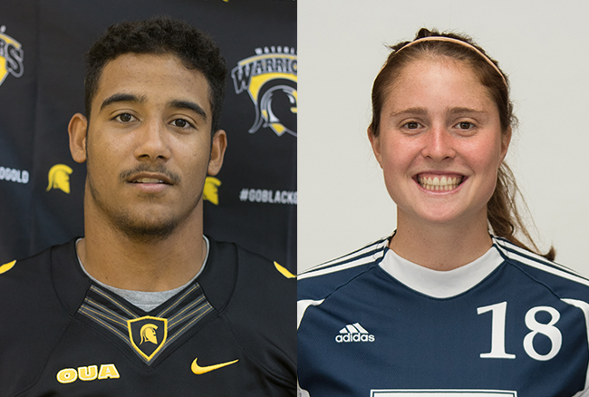 Ford, Parkes Named Investors Group OUA Athletes of the Week