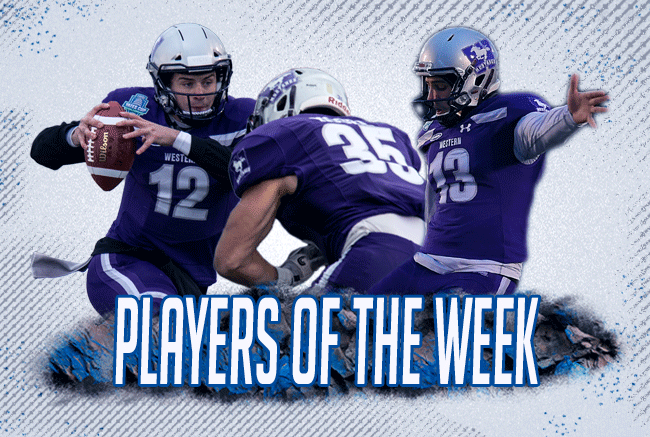 Merchant, Moore, Liegghio named Football Players of the Week