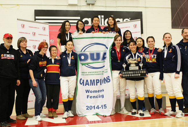 Queen's captures back-to-back OUA Women's Fencing Championship banners