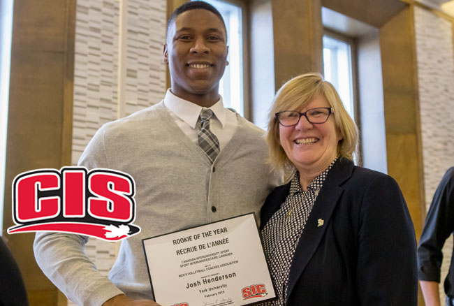 York's Henderson named CIS Men's Volleyball Rookie of the Year