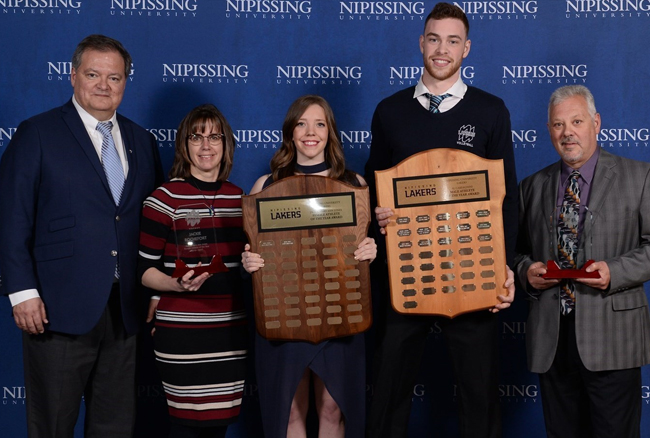 Nipissing names Rochefort and Wood Athletes of the Year