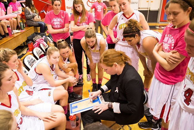 Gryphons Commit Long-term to Women's Basketball head coach Christin Dickenson