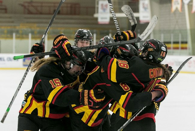 W-HOCKEY PLAYOFF ROUNDUP: Gryphons spoil Rams postseason debut with 2-1 OT win