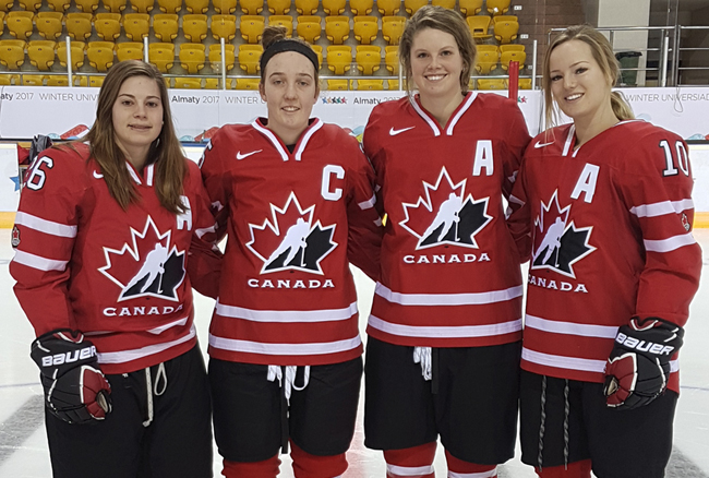 Gosling, Hinse to serve as captains for Canadian hockey teams at 2017 Winter Universiade
